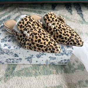 Hotsy Totsy Leopard and Pearl Mules She is Cheval Hayley Paige